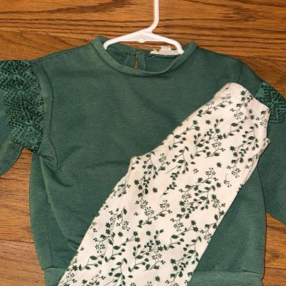 Green Sweater Legging Set Toddler